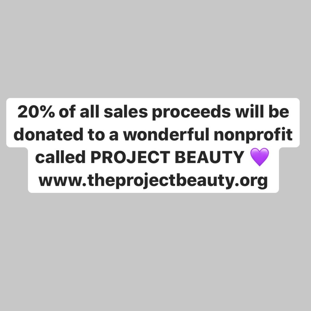 20% of ALL SALES PROCEEDS GOES TO A NONPROFIT 💜